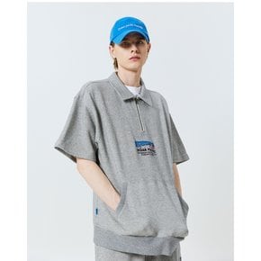 [오션퍼시픽] 남녀공용 SWEAT SHORT SLEEVE HALF ZIPUP [3COLOR]