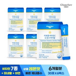 치어럽랩스 리포좀 고함량 비타민C 멀티비타민 30포30포X6박스(총180개)