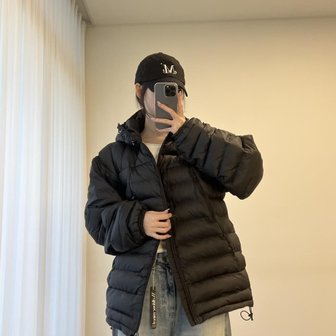 신세계라이브쇼핑 [옷자락] 여자 웰론 경량패딩 스트링 후드집업 하이넥 겨울 점퍼