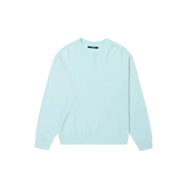 여성 크루넥 자수 니트 (민트)