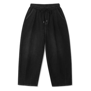 워싱 벌룬핀턱 밴딩숏청바지  MDIP932KD _P405130158