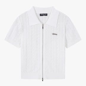 반팔 카라 집업 니트 TGKA25302
