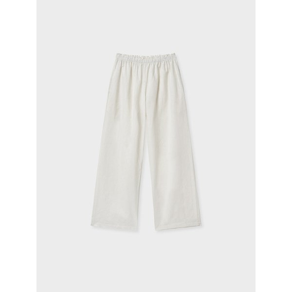 Linen banding pants_ivory