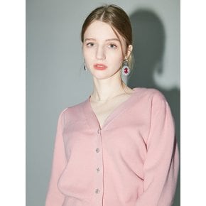 Lautre shine V-neck Pink knit cardigan