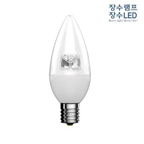 장수램프 투명 LED 촛대구 5W 주광색 E17 캔들다마_WBC069A