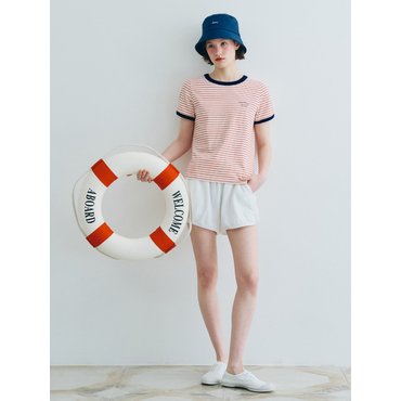 벤시몽 [리오더] STRIPE RINGER TEE - RED