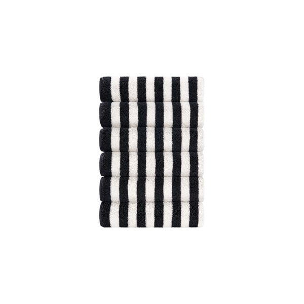 6P 블랙에디션 스트라이프 수피마 수건 230g