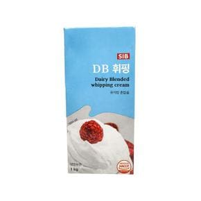 [무배] 선인 DB휘핑크림 1L 1개입 무가당 컴파운드크림 냉장포장 (S15913228)
