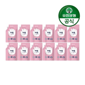 해피홈 SAFE365 핸드워시 파우치형 리필 200mL 핑크포레향 12개