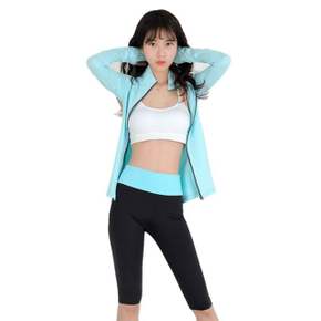 래쉬가드 수영복 비치웨어 ALL4050 여자 하이밴드 레쉬가드6부