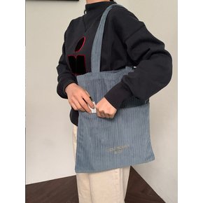 코듀로이 투포켓 숄더백 (스카이블루) Corduroy  two pocket shoulder bag(Sky blue)