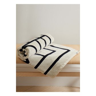 토템 테리 코튼 자카드 비치 타월 화이트 46376663162874086