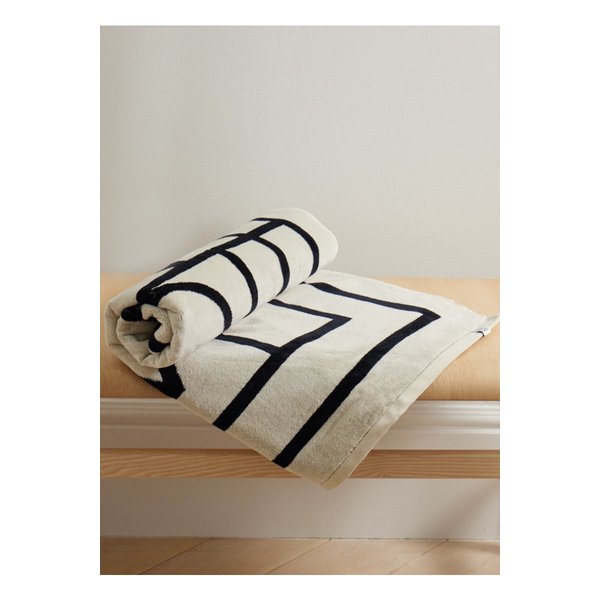 테리 코튼 자카드 비치 타월 화이트 46376663162874086