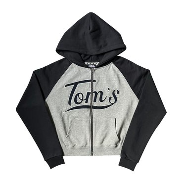 톰스벌스데이 TOMS RAGLAN MIX HOOD ZIPUP NAVY