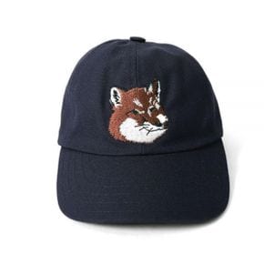 메종키츠네 CAP 6P LARGE FOX HEAD EMBROIDERY (HU06118WW0007-NAP480) (라지 폭