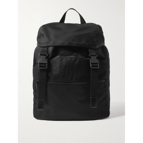 로고 자수 가죽 트리밍 쉘 백팩 1647597320325703