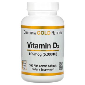 비타민D3 CGN 비타민 D3 5000IU 125mcg 360소프트젤 피쉬젤라틴