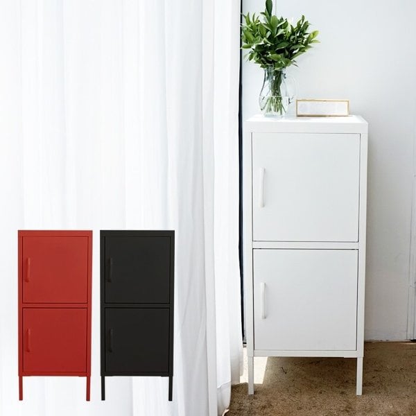 2도어 철제캐비닛/이케아/ps/수납장/틈새수납장/선반/장식장/책장/수납함/사무실/신발장/서