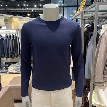 킨록바이킨록앤더슨 FW 캐시미어혼방 네이비 라운드니트