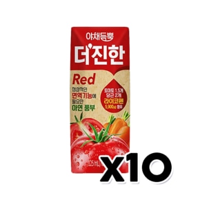 야채듬뿍 더진한레드 과채주스 팩음료 125ml x 10개