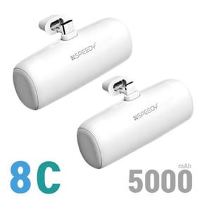 보조배터리 휴대폰 휴대용 초고속 밧데리  8핀 C타입 거치대 5000mAh 갤럭시 아이폰 도킹형 일체형