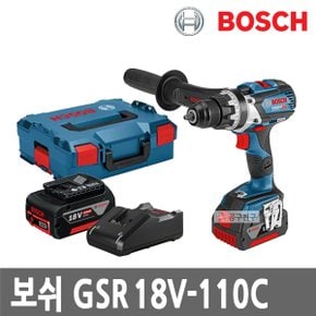 GSR18V-110C 충전 드릴 드라이버 18V 5.0Ah 2개 커넥티비티 킥백컨트롤