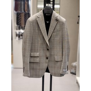 * BON 울 민트 체크 패턴 재킷 BN2MEA731BE