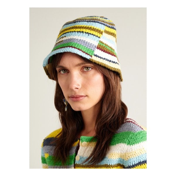 크로셰  코튼 버킷 햇 그린 46376663162835254