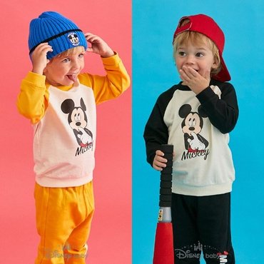 디즈니베이비 [이월상품]미키스윗라운지상하(BLACK,YELLOW)_79R623003