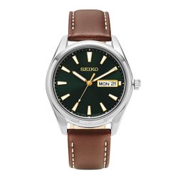 Seiko SUR449P1 Orologio Uomo Neo Classic – Quadrante Marrone, Doppio Calendario, Cinturino In Pelle - 4