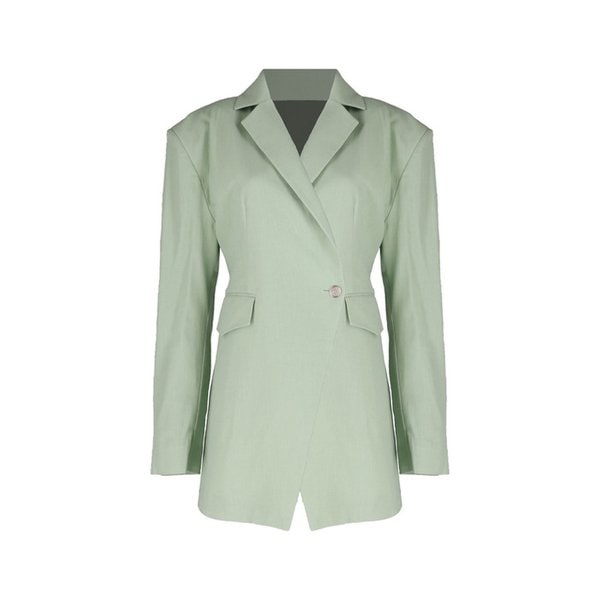 26SS PASTEL GREEN ONE BUTTON JACKET