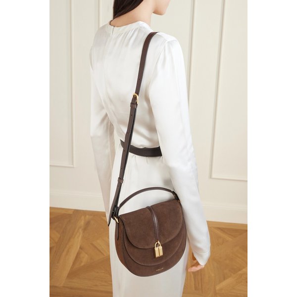 드멜리어 시에나 스웨이드 텍스처 가죽 숄더백 46376663162980023