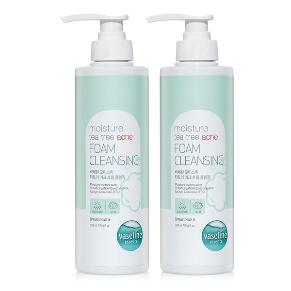바세린 모이스처 티트리 아크네 클렌징폼 500ml 2개