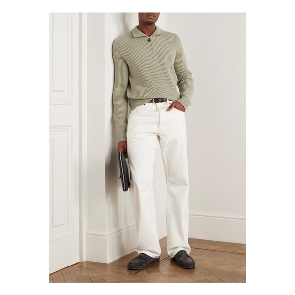 플레인 트리 리브 캐시미어 하프 집업 스웨터 46376663162903762