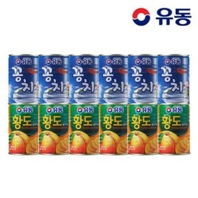 [유동] 꽁치 400g x6개 +황도슬라이스 400g x6개