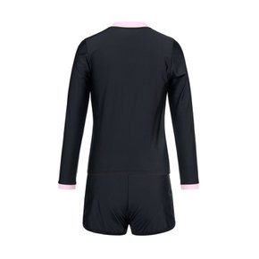 여아 스포티 배색 래쉬가드 세트 블랙 RN-GS2F521-BK