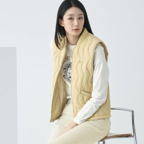 (2컬러) 신클라우드 웨이브 집업 베스트 LSVTO151