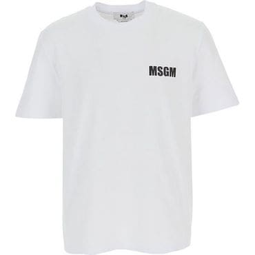 MSGM 엠에스지엠 로고 프린트 반팔 티셔츠 3440MM196 237002 01