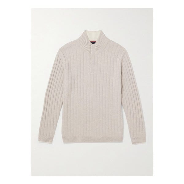 엔필 스탠리 투치 골지  캐시미어 롤넥 스웨터 그레이 46376663162945105