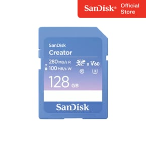 SOI 크리에이터 익스트림 프로 SD카드(280MB/s) 128GB, V60 / SDSDXEP-128G-GNCIS