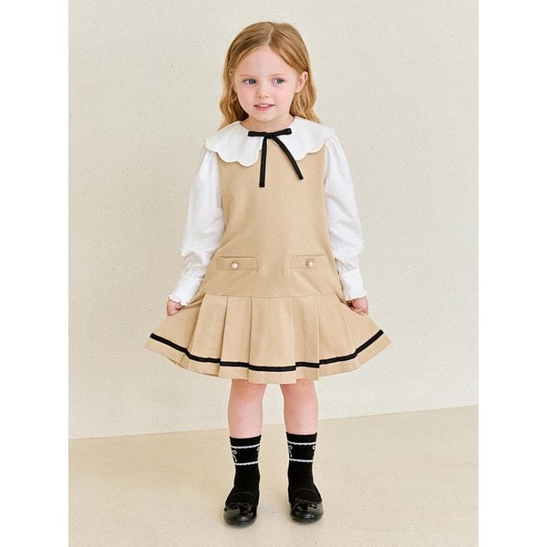 리본스쿨룩카라원피스