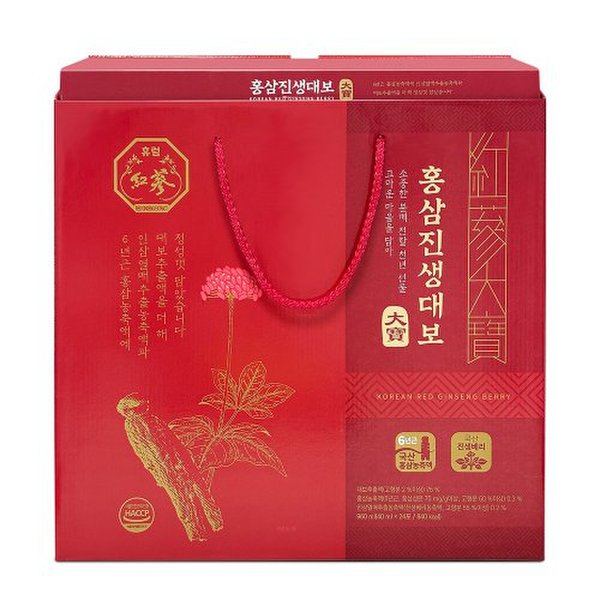 (소비기한 2027.01.14) 휴럼 홍삼진생대보 40ml*24포