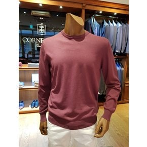 [여주점] 퍼플 솔리드 코튼 라운드 니트 (C06KTRS05)