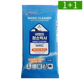1+1 청소 세정티슈 30매 기름때 찌든때 제거 물티슈세정제 클리너
