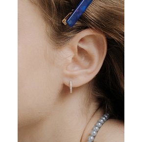 [Silver925] HTY032 Tennis cubic one touch earrings