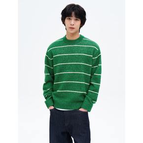 핀 스트라이프 라운드 니트  그린 (425151LY8M)