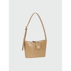 HOBART Folded Top Small Bucket Bag - Beige