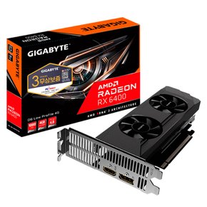 GIGABYTE 라데온 RX 6400 UD2 D6 4GB Nano LP 피씨디렉트