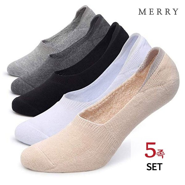 특허 폭신한 쿠션 더블밴드 페이크삭스 5족 세트/양말