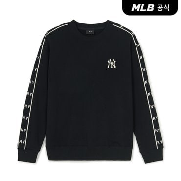 MLB [코리아공식] 클래식 모노그램 테이핑 오버핏 맨투맨 NY (Black)